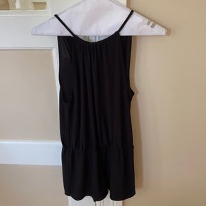 Black romper, tie in back